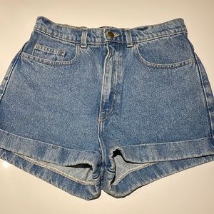 American Apparel High Waisted Jean Shorts (W29)